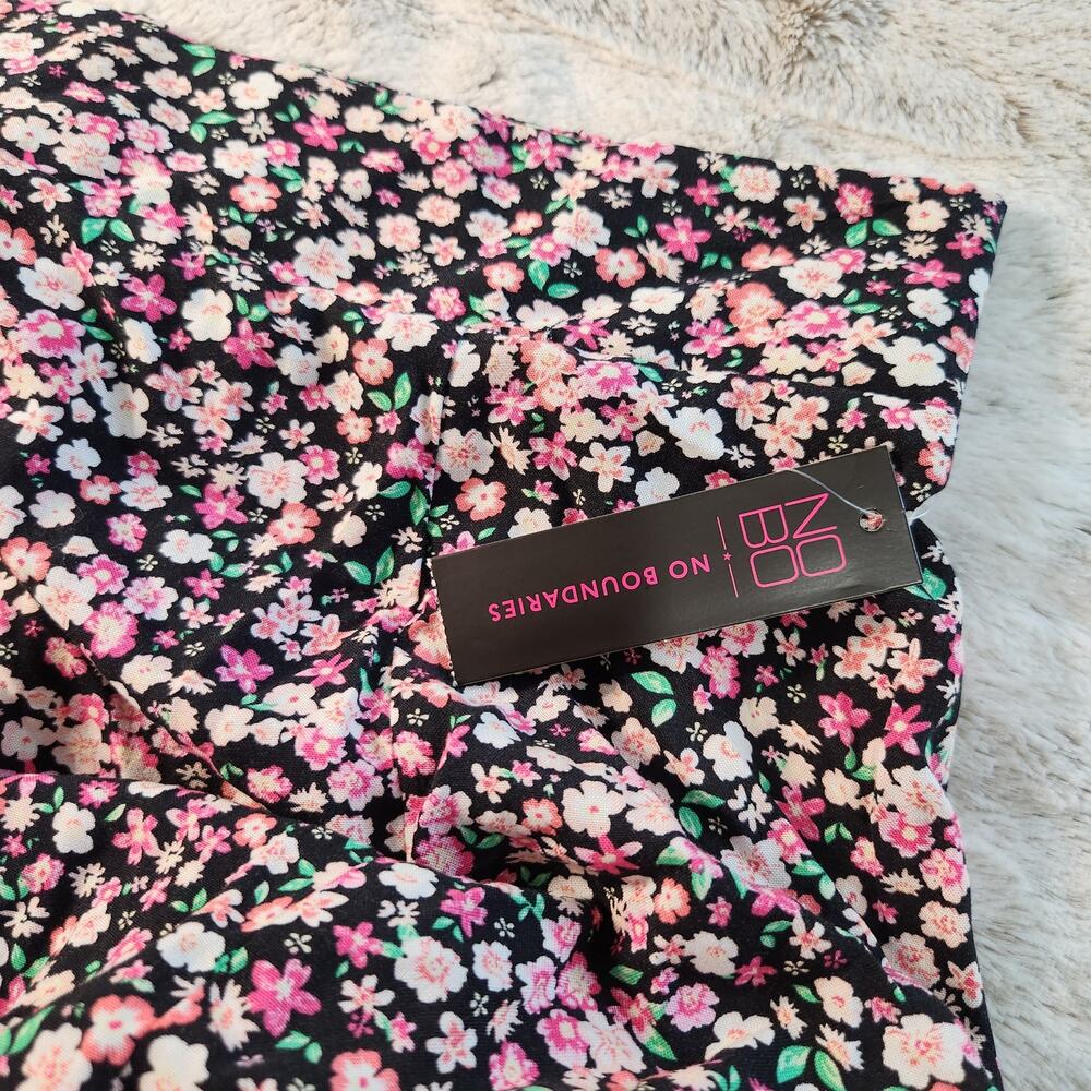 NWT No Boundaries Floral Rayon Maxi Skirt with Slit, Size M - Picture 5 of 8